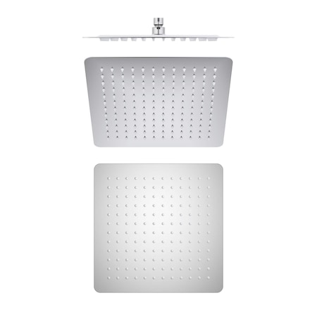 Kibi Cube 12 Metal Ultra Thin Profile Rain Shower Head 1.75 GPM - Chrome SH1202CH